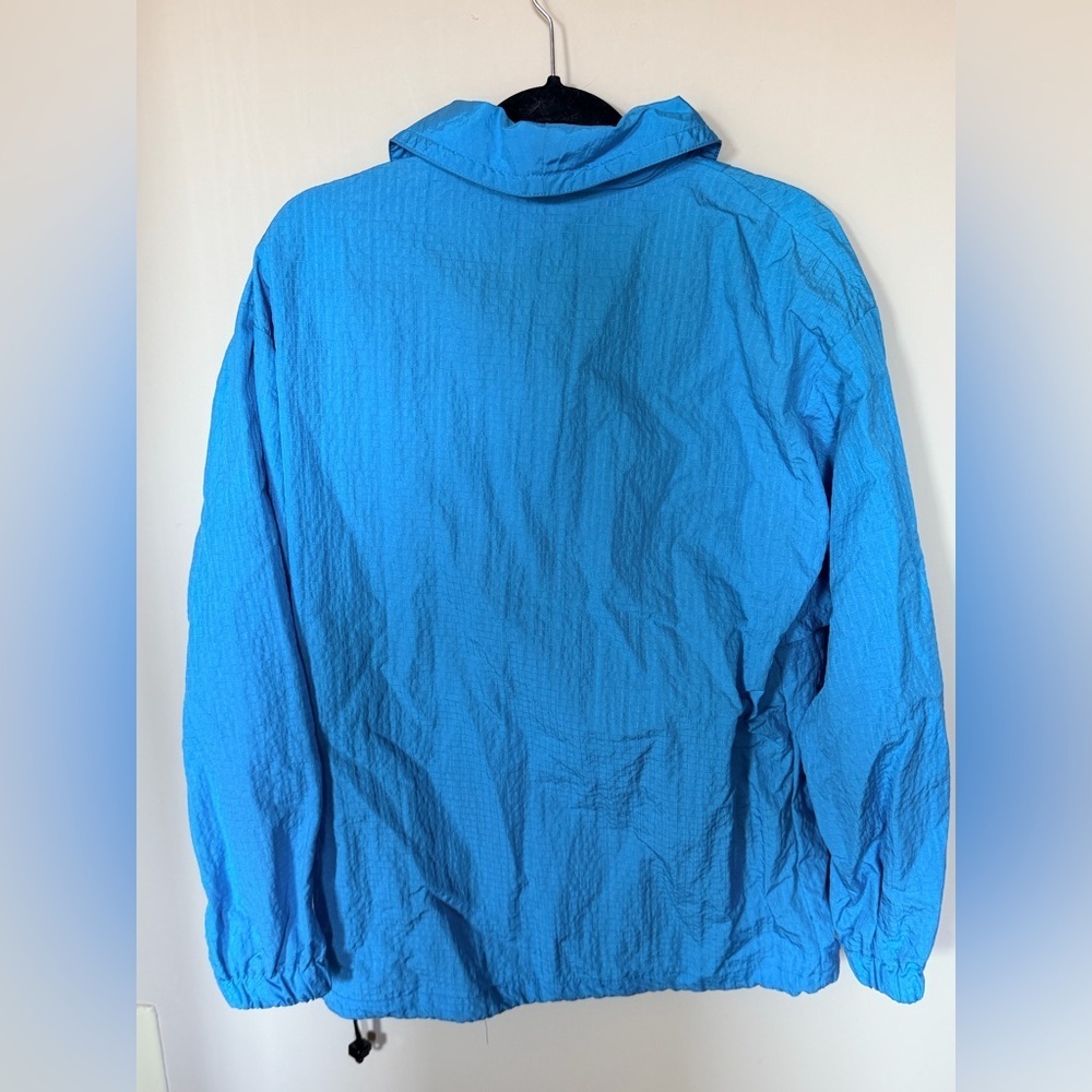 Vintage slalom windbreaker ski jacket  bright blue size L - Picture 5 of 7